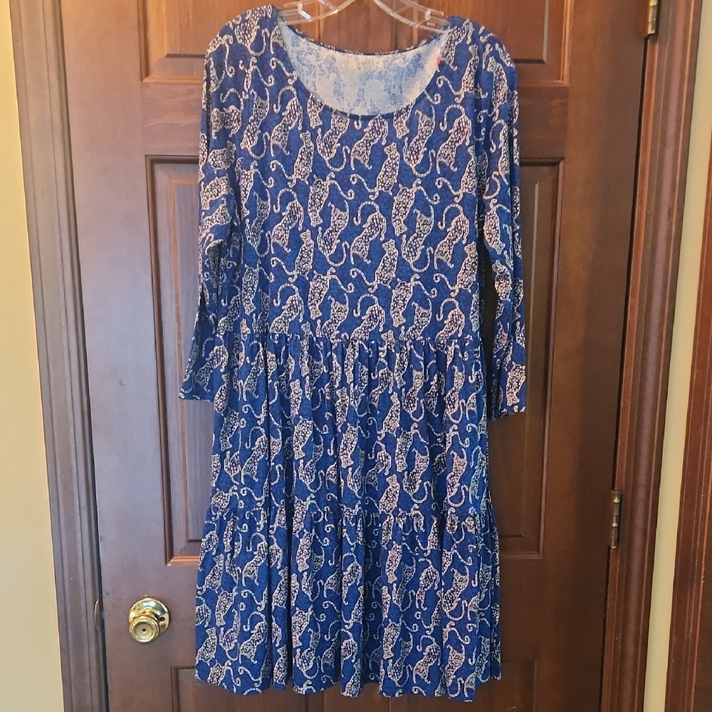 Lilly Pulitzer Navy Dress with Gold Accents